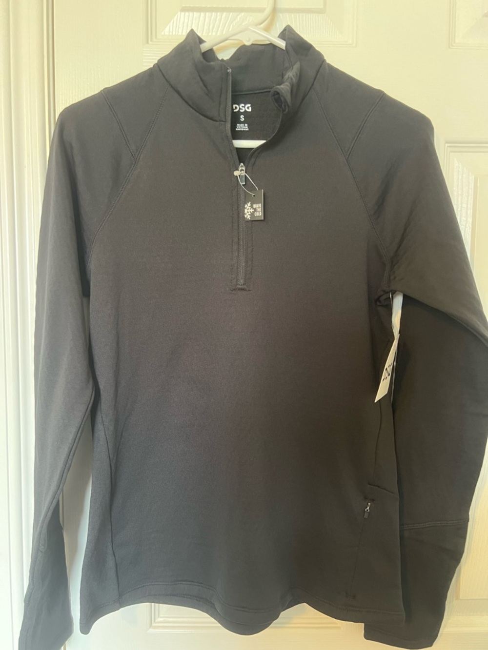 DSG Black Zip-Front Athletic Pullover